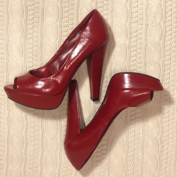 City Streets, red, open toe, heels, 8.5 womens - Picture 5 of 8
